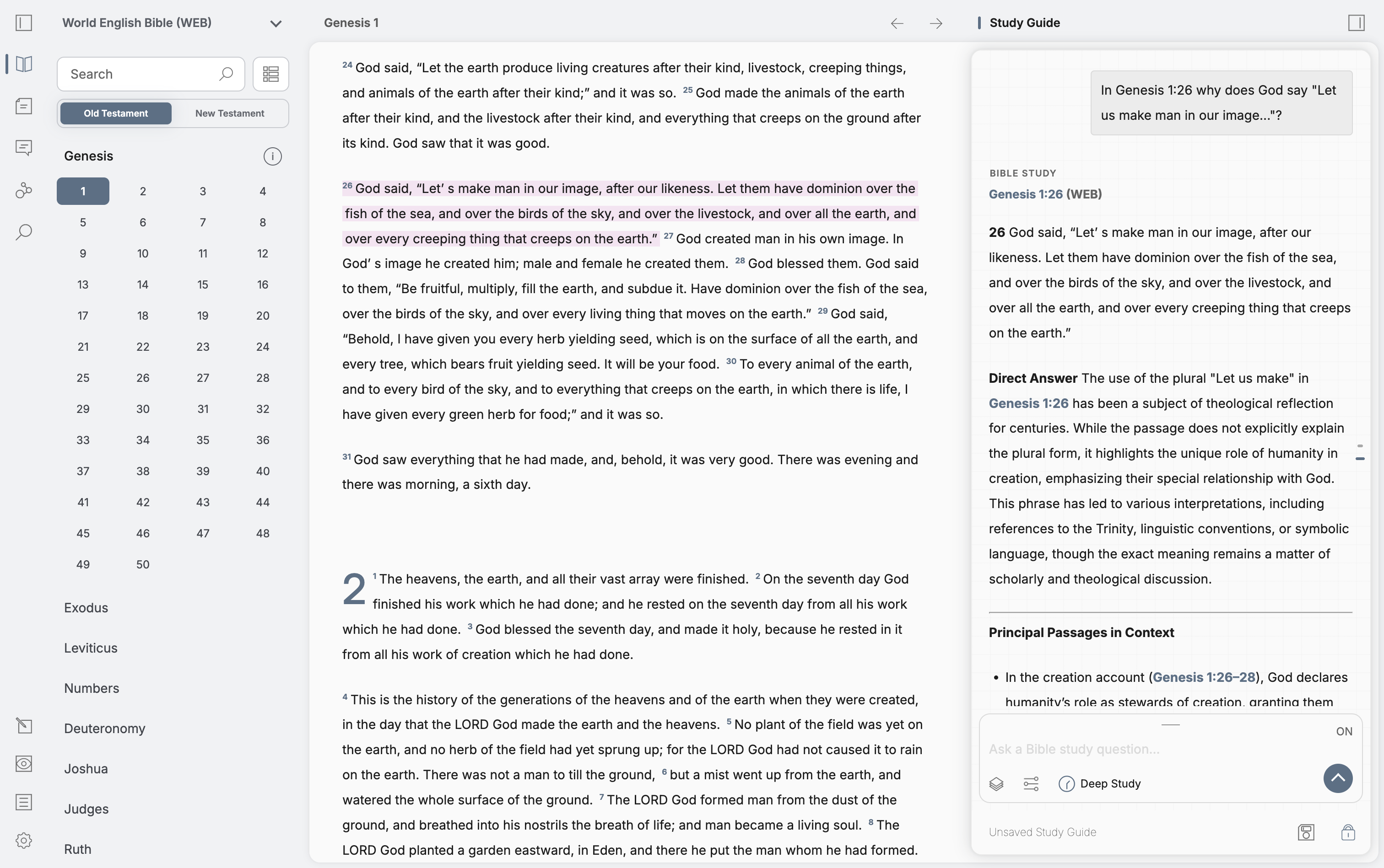 Eikōn Bible: Scripture and the Study Guide side by side